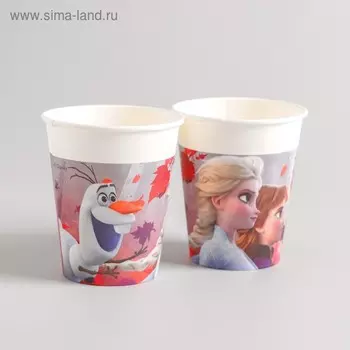 Стакан бумажный «Холодное сердце», набор 8 шт., 200 мл