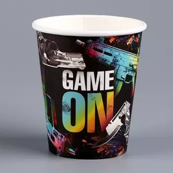 Стакан одноразовый бумажный "Игра", 250 мл