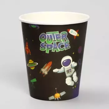 Стакан бумажный «Космонавт», набор, 6 шт