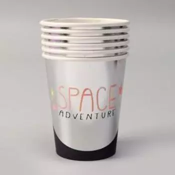 Стакан бумажный «Космос», 200 мл, набор 6 шт.