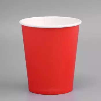 Стакан бумажный "Красный" 250 мл, диаметр 80 мм