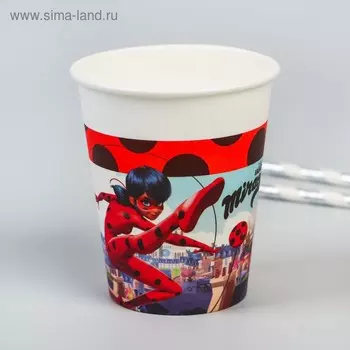 Стакан бумажный «Леди Баг», 8 шт., 200 мл
