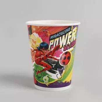 Стакан бумажный «Леди Баг», набор 6 шт., 250 мл