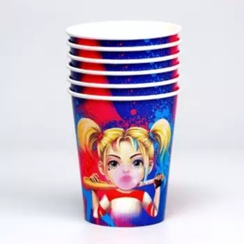 Стакан бумажный «Озорная девчонка», набор 6 шт, 250 мл