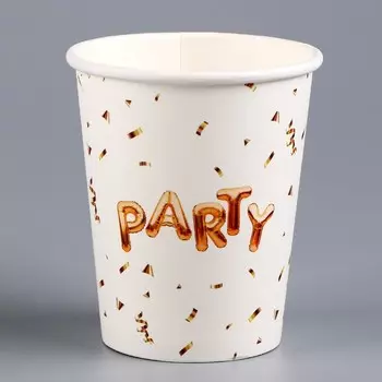 Стакан одноразовый бумажный "Party", 250 мл