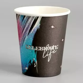 Стакан одноразовый бумажный "Праздник", 250 мл