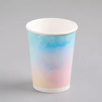 Стакан бумажный "Радуга" 250 мл, диаметр 7,5 мм