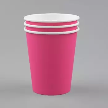 Стакан одноразовый бумажный «Розовый» 250 мл, диаметр 80 мм