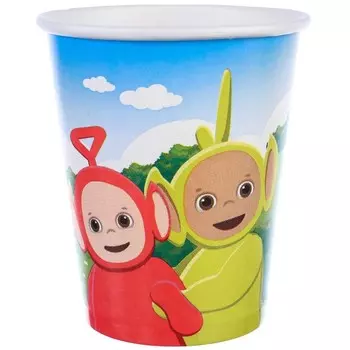 Стакан бумажный "С Днем Рождения!", 250 мл, Телепузики
