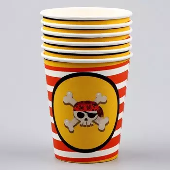 Стакан бумажный «С праздником», 250 мл, в наборе 6 штук