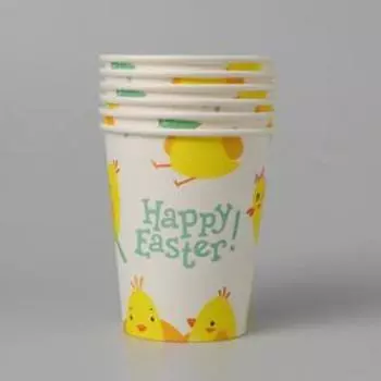 Стакан бумажный «Счастливой Пасхи», цыплёнок, набор 6 шт.