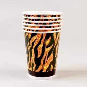 Стакан бумажный Wild Party, 200 мл, набор 6 шт.