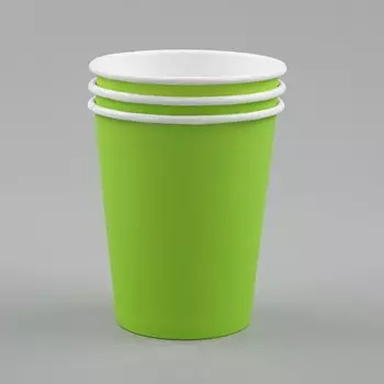Стакан бумажный «Зеленый» 250 мл, диаметр 80 мм