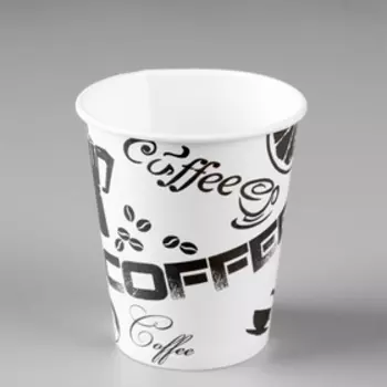 Стакан бумажный "Кофе" для горячих напитков, 175 мл, диаметр 70 мм