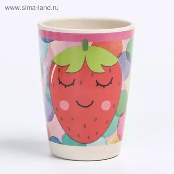 Стакан детский из бамбука, 230 мл., цвет и рисунок МИКС