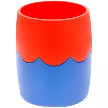 Стакан для пишущих принадлежностей школьный Стамм, сине-красный