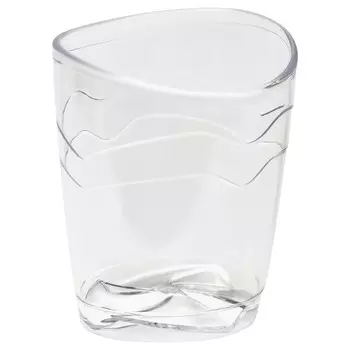 Стакан для пишущих принадлежностей СТАММ "Вега", пластик, овал, прозрач