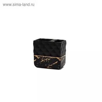 Стакан для щётки и пасты Nero, керамика