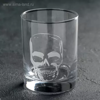 Стакан стеклянный для виски «Череп», 350 мл