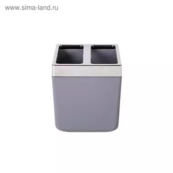 Стакан для зубной пасты и щётки Toskana, цвет серый