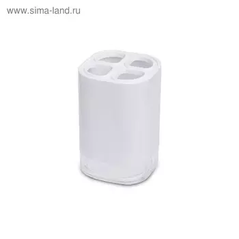 Стакан для зубной пасты Klar, пластик, цвет белый