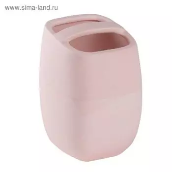 Стакан для зубных щеток с разделителем Brillar pink