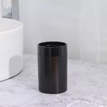 Стакан для зубных щёток BARONESS, 7711.5 см, пластик, чёрный