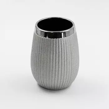 Стакан для зубных щёток Joy Home, керамика, серебристый