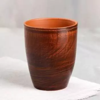 Стакан "Гладкий", красная глина, 0.3 л