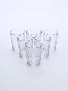 Стаканы гранёные стеклянные, 240 мл, 6 шт.