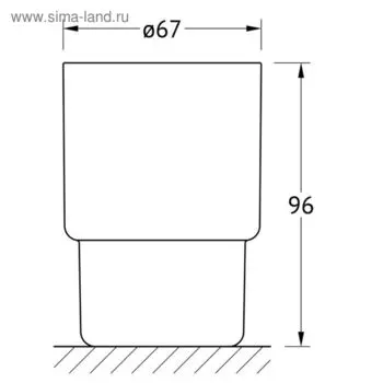 Стакан, матовое стекло, ARTWELLE