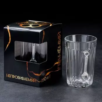 Стакан гранёный непробиваемый «Гаечный ключ», 250 мл