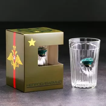 Стакан гранёный непробиваемый «Военный», 250 мл