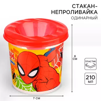 Стакан - непроливайка, одинарный, Человек-паук
