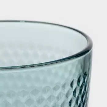 Стакан низкий стеклянный «Концепто Идиль», 250 мл, цвет бирюзовый