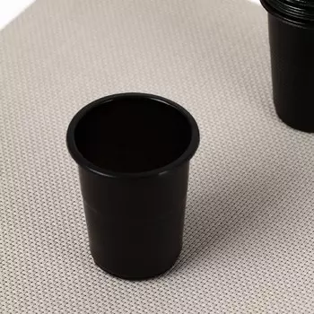 Стакан одноразовый пластиковый, 100 мл, цвет чёрный
