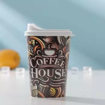 Стакан с крышкой, 500 мл