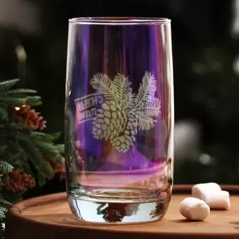 Стакан стеклянный «Шишки», 330 мл