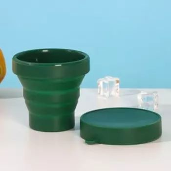 Стакан складной Доляна «Алан», силикон, 150 мл, 8,58 см, цвет МИКС