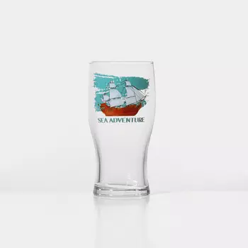 Стакан стеклянный для пива «Тюлип. Морское приключение», 570 мл, МИКС