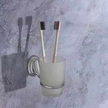 Стакан стеклянный матовый Штольц Stlz «Шарм», с держателем