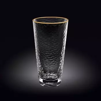 Стакан Wilmax England Hammered, термостекло, 320 мл, цвет gold