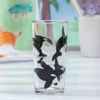 Стакан высокий для молока Доляна «Косатки», 230 мл