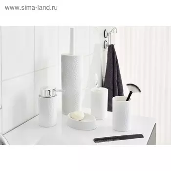 Стаканчик для зубных щёток Crimp, цвет белый