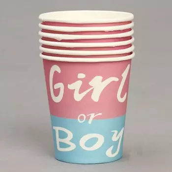 Стаканы бумажные «Гендер-пати», в наборе 6 шт.