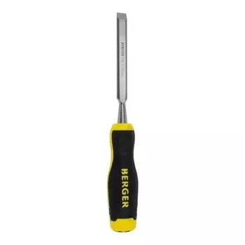 Стамеска BERGER BG1424, для обработки древесины, CrV, двухкомпонентная рукоятка, 12 мм