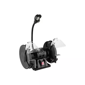 Станок заточной DEKO DKGM200-150, с лампой, 220 В, 200 Вт, 150 мм, 2950 об/мин, кабель 1.8 м 96711