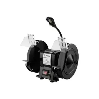 Станок заточной DEKO DKGM400-200, с лампой, 220 В, 2950 об/мин, 400 Вт, 200 мм, кабель 1.8 м 96711