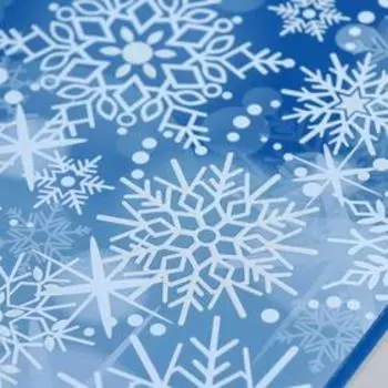 Статическая наклейка для окон и зеркал Room Decor "Угловые снежинки 2" 29х41 см