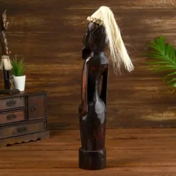 Статуэтка "Абориген Муса" дерево 9х9х55 см